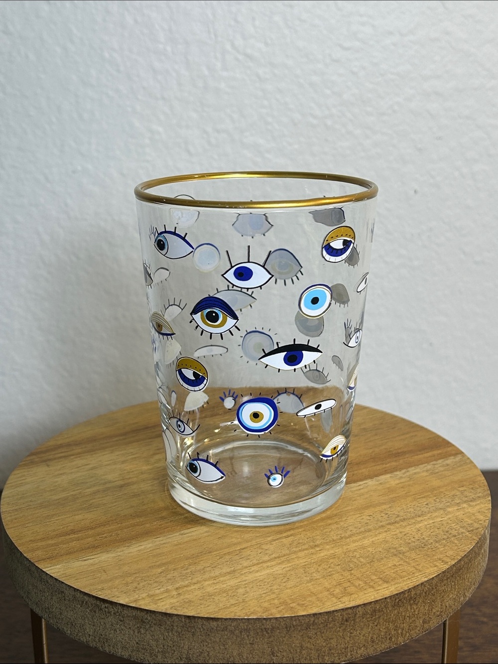 Anthropologie Rakle Watchful Evil Eye One Drinking Glass